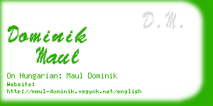 dominik maul business card